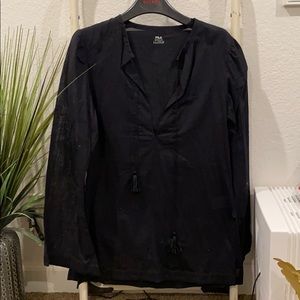 Fila Yoga Tunic sheer black size XS